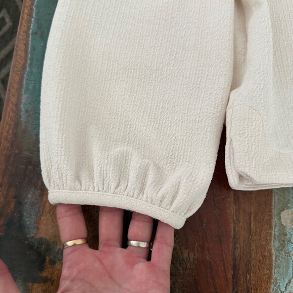 Madewell Crepe Square Neck Puff Sleeve Top Size S - Picture 5 of 10